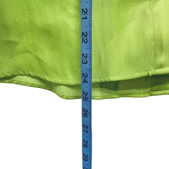 Multiples Essentials Womens Lime Green Button-Front Shirt Size PS - Picture 8 of 9